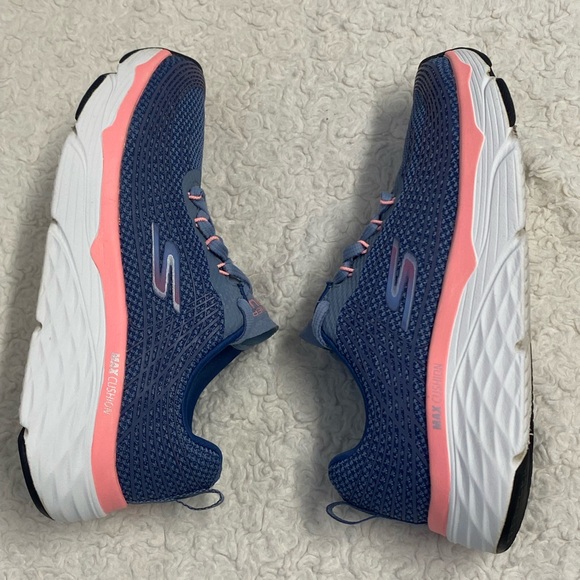Skechers Womens Go Run Max Cushioning Elite Shoes Sneaker Size 7.5 Blue pink - Picture 9 of 12